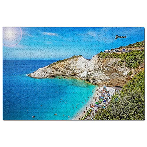 Griechenland Puzzle 1000 Teile Griechenland Lefkada Puzzle Spiel Kunstwerk Reise Souvenir 52x38CM von AFHMZ