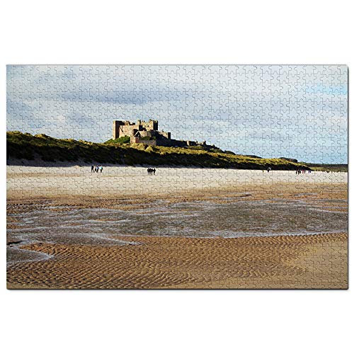 Großbritannien England Bamburgh Castle Küste Strand Northumberland Puzzle für Erwachsene 2000 Teile Reisegeschenk Souvenir 70x100CM von AFHMZ