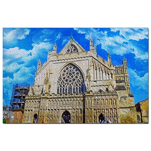 Großbritannien England Exeter Kathedrale Puzzle für Erwachsene 1000 Teile Reisegeschenk Souvenir 52x38CM von AFHMZ