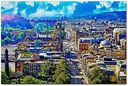 Großbritannien England Royal Mile Edinburgh Puzzle für Erwachsene 2000 Teile Papier Reisegeschenk Souvenir 70x100CM von AFHMZ