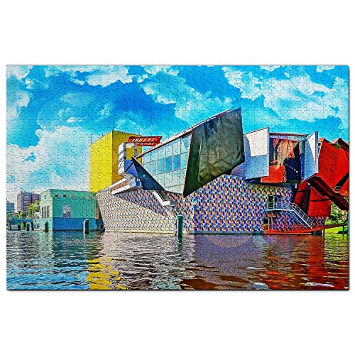 Holland Puzzle 1000 Teile Holland Groninger Museum Puzzlespiel Kunstwerk Reisesouvenir 100x70CM von AFHMZ