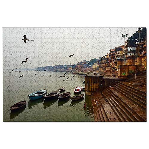 Indien, Ganges-Fluss, Varanasi, Puzzle für Erwachsene, 1000 Teile, Reisegeschenk, Souvenir, 38 x 26 cm von AFHMZ