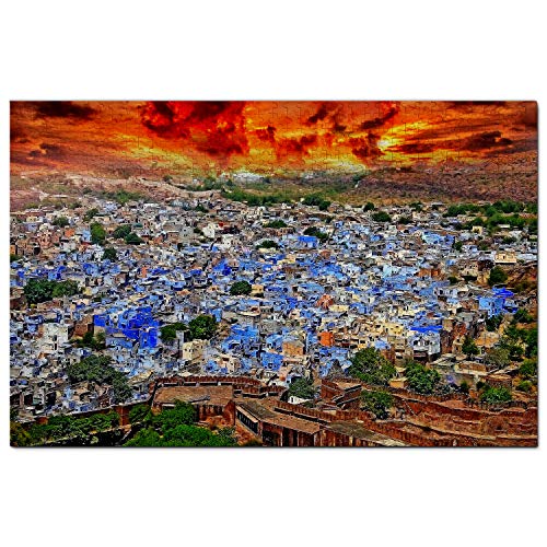 Indien-Puzzle, 2000 Teile, Indien, Jodhpur, Puzzlespiel, Kunstwerk, Reise-Souvenir, 70 x 100 cm von AFHMZ