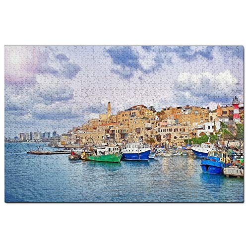 Israel-Puzzle, 1000 Teile, Israel, Altstadt von Acre, Haifa, Puzzlespiel, Kunstwerk, Reisesouvenir, 70 x 50 cm von AFHMZ