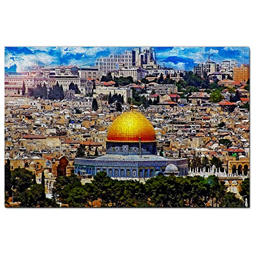 Israel-Puzzle, 1000 Teile, Israel, Altstadt von Jerusalem, Puzzlespiel, Kunstwerk, Reisesouvenir, 70 x 50 cm von AFHMZ