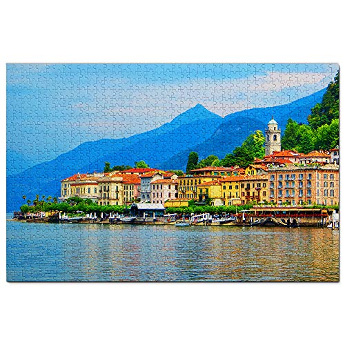 Italien, Comer See, Bellagio Hafen, Puzzle 1000 Teile, Spiel, Kunstwerk, Reise-Souvenir, 100 x 70 cm von AFHMZ