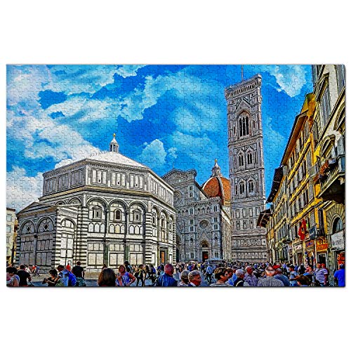 Italien Giottos Glockenturm-Platz Florenz Puzzle für Erwachsene 1000 Teile Reisegeschenk Souvenir 38x26CM von AFHMZ