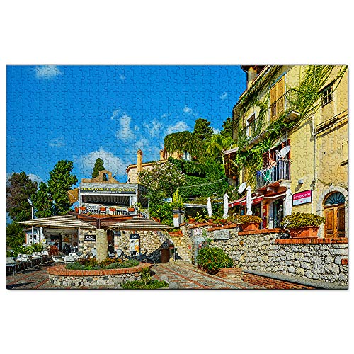 Italien Taormina Sizilien Café-Terrasse Puzzle 1000 Teile Spiel Kunstwerk Reise Souvenir 70x50CM von AFHMZ