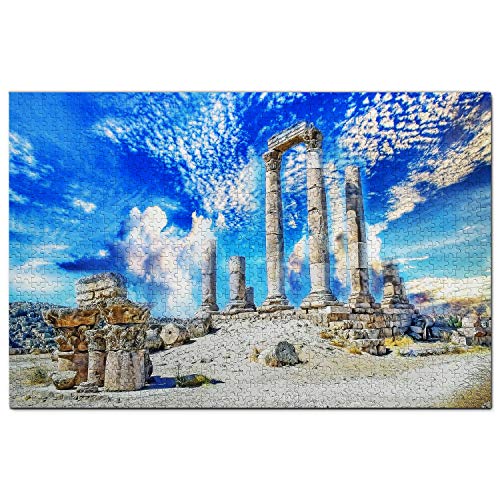 Jordanien-Puzzle, 1000 Teile, Zitadelle von Amman, Jordanien, Puzzlespiel, Kunstwerk, Reisesouvenir, 100 x 70 cm von AFHMZ