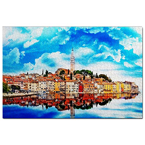 Kroatien-Puzzle, 1000 Teile, Kroatien, Altstadt von Rovinj, Puzzlespiel, Kunstwerk, Reise-Souvenir, 52 x 38 cm von AFHMZ