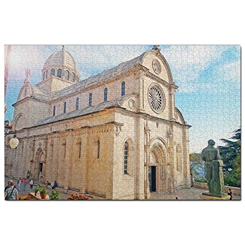 Kroatien-Puzzle, 1000 Teile, Kroatien, die Kathedrale des Heiligen Jakob in Sibenik, Puzzlespiel, Kunstwerk, Reisesouvenir, 52 x 38 cm von AFHMZ