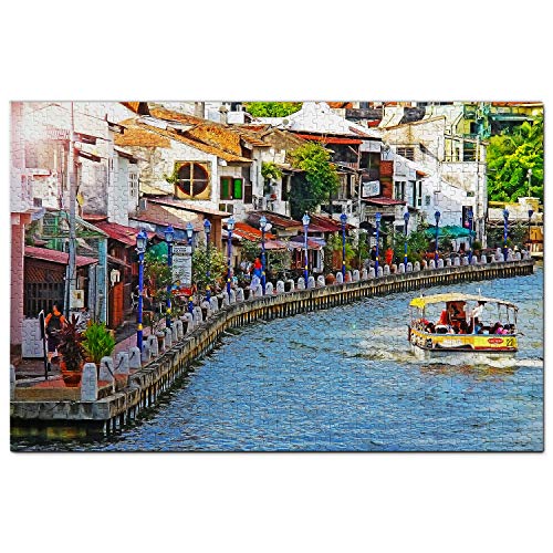 Malaysia-Puzzle, 300 Teile, Malaysia, Malakka-Fluss, Melaka, Puzzlespiel, Kunstwerk, Reise-Souvenir, 38 x 26 cm Malaysia-Puzzle, 300 Teile, Malaysia, Malakka-Fluss, Melaka, Puzzlespiel, Kunstwerk, Reise-Souvenir, 38 x 26 cm von AFHMZ
