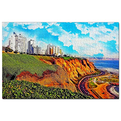 Peru Puzzle 1000 Teile Peru Miraflores Lima Puzzlespiel Kunstwerk Reisesouvenir 100x70CM von AFHMZ