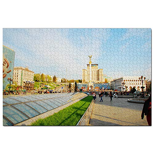 Platz der Unabhängigkeit, Kiew, Ukraine, Puzzle, 1000 Teile, Spiel, Kunstwerk, Reise-Souvenir, 38 x 26 cm von AFHMZ