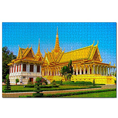 Puzzle, Königspalast von Kambodscha, 1000-teiliges Puzzle für Erwachsene und Familien, Reisegeschenk, Souvenir, 52 x 38 cm von AFHMZ