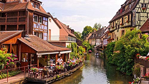 Puzzle 1000 Teile Colmar Elsass Ansicht Landschaft Puzzles Spielzeug für Erwachsene Kinder Kinderspiele Lernspielzeug 38x26CM von AFHMZ