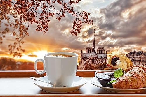 Puzzle 1000 Teile Kaffee am Morgen Puzzle 70x50CM von AFHMZ