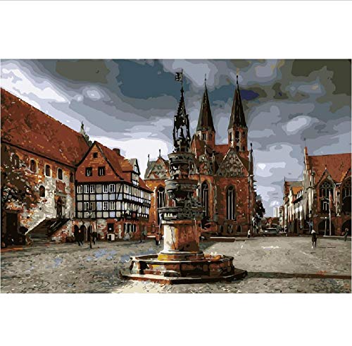 Puzzle 1000 Teile Landschaft Erwachsenenpuzzle Puzzle D Klassisches Puzzle Kirche in Landschaft Braunschweig Deutschland DIY Moderne Kunst Hauptdekor 38x26CM von AFHMZ