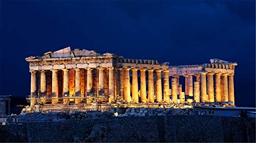 Puzzle 1000 Teile Parthenon Akropolis Athen Klassisches Puzzle 3D-Puzzle DIY-Kit Papierspielzeug Einzigartiges Geschenk Wohnkultur 38x26CM von AFHMZ