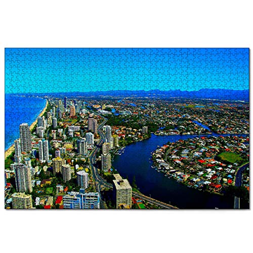 Puzzle Australien Gold Coast City 2000-teiliges Puzzle für Erwachsene und Familienreisegeschenk-Souvenir 70x100CM von AFHMZ