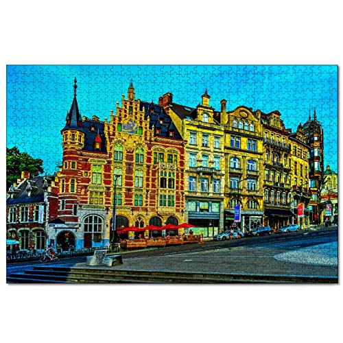 Puzzle Belgien Brüssel 1000-teiliges Puzzle für Erwachsene und Familienreisegeschenk-Souvenir 70x50CM von AFHMZ