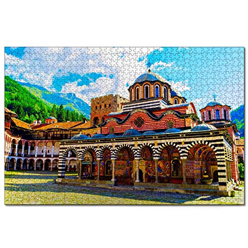 Puzzle Bulgarien, Rila-Kloster, 1000-teiliges Puzzle für Erwachsene und Familien, Reisegeschenk, Souvenir, 38 x 26 cm von AFHMZ