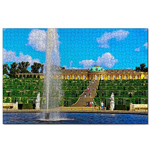 Puzzle Deutschland Potsdamer Schloss 1000-teiliges Puzzle für Erwachsene und Familienreisegeschenk-Souvenir 70x50CM von AFHMZ