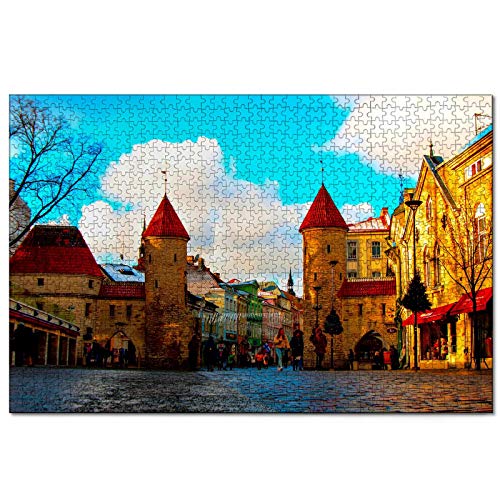 Puzzle Estland Megalopolis 1000 Teile Puzzle für Erwachsene und Familienreisegeschenk Souvenir 38x26CM von AFHMZ