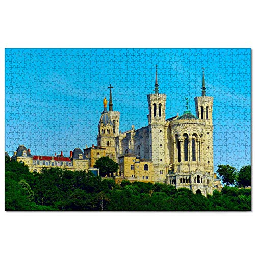 Puzzle Frankreich Fourviere Hill Lyon 1000-teiliges Puzzle für Erwachsene und Familienreisegeschenk-Souvenir 70x50CM von AFHMZ