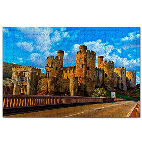 Puzzle Großbritannien, England, Conway Castle, Wales, 1000-teiliges Puzzle für Erwachsene und Familien, Reisegeschenk, Souvenir, 52 x 38 cm von AFHMZ