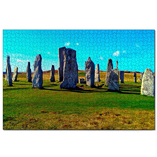 Puzzle Großbritannien, England, Isle of Lewis Callanish, 1000-teiliges Puzzle für Erwachsene und Familien, Reisegeschenk, Souvenir, 38 x 26 cm von AFHMZ