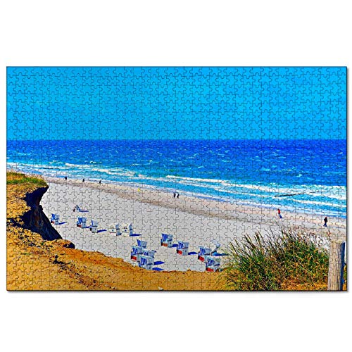 Puzzle Großbritannien England Sandbanks Beach Poole 1000-teiliges Puzzle für Erwachsene und Familienreisegeschenk-Souvenir 52x38CM von AFHMZ