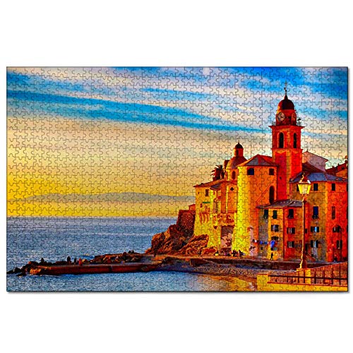 Puzzle Italien Camogli 1000 Teile Puzzle für Erwachsene und Familienreisegeschenk Souvenir 70x50CM von AFHMZ