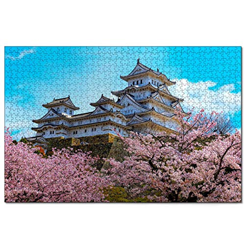 Puzzle Japan Schloss Himeji 1000-teiliges Puzzle für Erwachsene und Familienreisegeschenk-Souvenir 70x50CM von AFHMZ