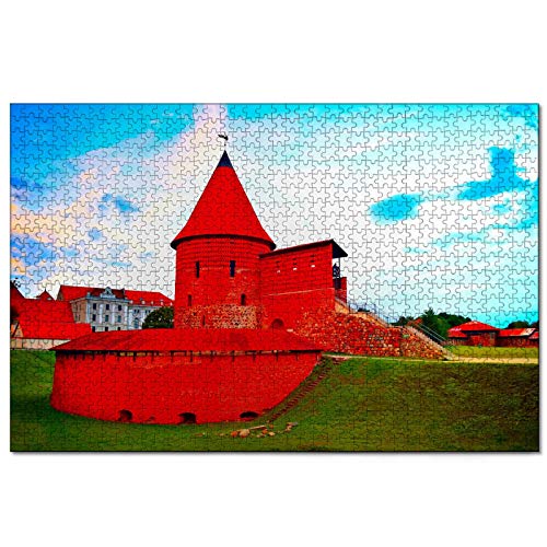 Puzzle Litauen, Kaunas-Burg, 1000-teiliges Puzzle für Erwachsene und Familien, Reisegeschenk, Souvenir, 70 x 50 cm von AFHMZ