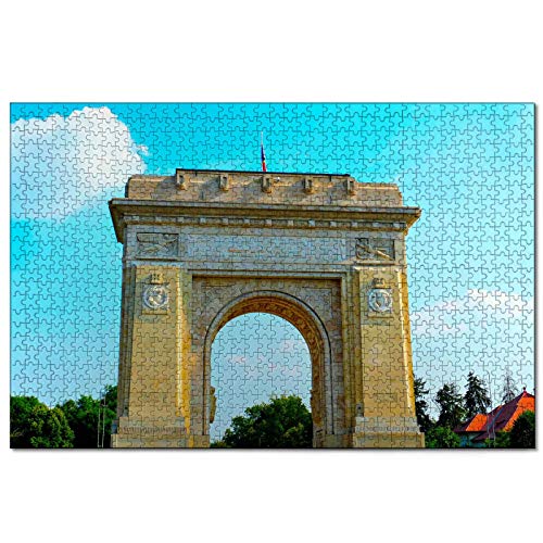 Puzzle Rumänien Bukarest 1000-teiliges Puzzle für Erwachsene und Familienreisegeschenk-Souvenir 38x26CM von AFHMZ