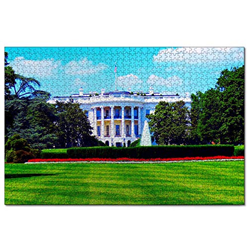 Puzzle USA Amerika Weißes Haus Washington 1000-teiliges Puzzle für Erwachsene und Familienreisegeschenk-Souvenir 38x26CM von AFHMZ