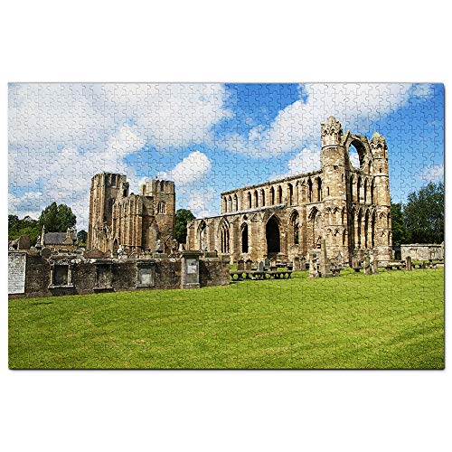 Puzzle für Erwachsene, 1000 Teile, Großbritannien, England, Elgin Cathedral, Reisegeschenk, Souvenir, 70 x 50 cm von AFHMZ