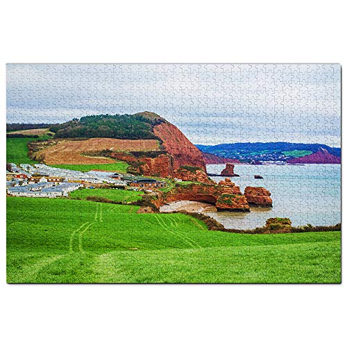 Puzzle für Erwachsene, 1000 Teile, Großbritannien, England, Küste, Riffe, Devon, Reisegeschenk, Souvenir, 70 x 50 cm von AFHMZ