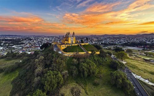 Puzzle für Erwachsene, 1000 Teile, Große Pyramide von Cholula, Mexiko, 70 x 50 cm von AFHMZ