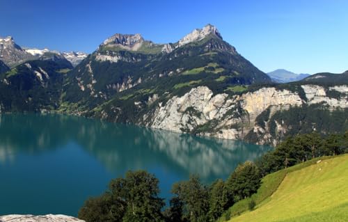 Puzzle für Erwachsene, 1000 Teile, Landschaftspuzzle, Geschenke für Erwachsene, Landschaft, Berge, Schweiz, 70 x 50 cm von AFHMZ