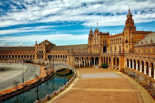 Puzzle für Erwachsene, 1000 Teile, Plaza De EspañA Sevilla, 70 x 50 cm von AFHMZ