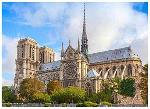 Puzzle für Erwachsene, 1000 Teile – Holzpuzzle – Notre Dame de Paris, Frankreich – Lernspielzeug für Kinder und Erwachsene, 38 x 26 cm von AFHMZ