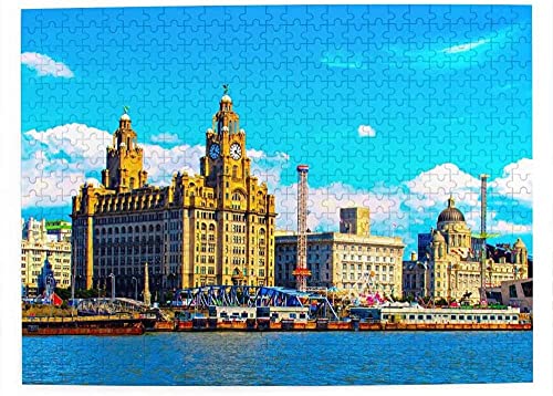 Puzzle für Erwachsene, Großbritannien, England, Liverpool, 1000 Teile, Reisegeschenk, Souvenir, 70 x 50 cm von AFHMZ