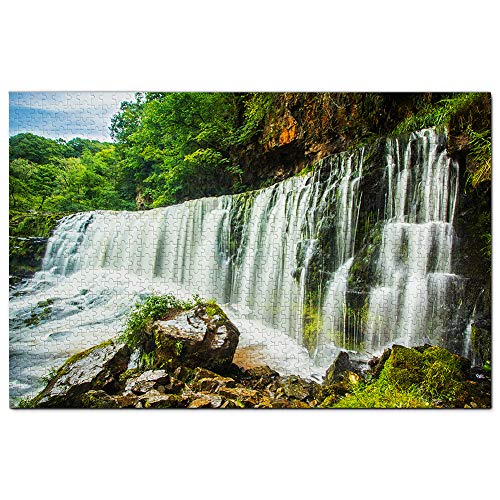 Puzzle für Erwachsene, Großbritannien, England, Wasserfall, Wales, 1000 Teile, Reisegeschenk, Souvenir, 70 x 50 cm von AFHMZ