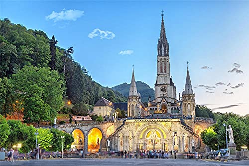 Puzzle für Erwachsene 1000 Teile, Basilikum, Unsere geliebte Frau von Lourdes, Frankreich, Puzzle, Heimdekorationsgeschenke, 70 x 50 cm von AFHMZ