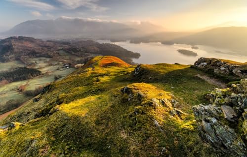 Puzzle für Erwachsene – 1000-teiliges Puzzle für Kinder, Berge, Seen, England, Cumbria, Lake District Nationalpark, 70 x 50 cm von AFHMZ