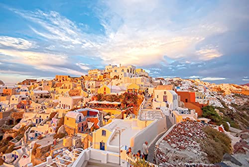 Puzzle für Erwachsene 2000 Teile Santorini Family Herausfordernde Spiele Heimdekorationsgeschenke 70x100CM von AFHMZ