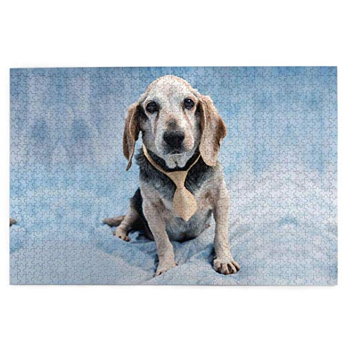 Puzzle mit 1000 Teilen, süßer Beagle, lustiges Lernspielzeug, Lernspiele, Heimdekorationspuzzle, 70 x 50 cm von AFHMZ