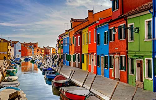 Puzzler Puzzle 2000 Teile Urban Painting Boat Burano Island, Venedig, Italien 100x70CM von AFHMZ